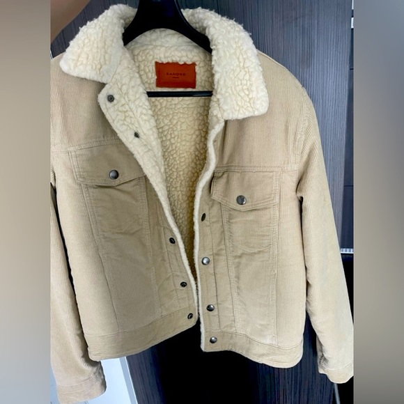 Sandro Sherpa Lined Corduroy Jacket - Picture 1 of 1